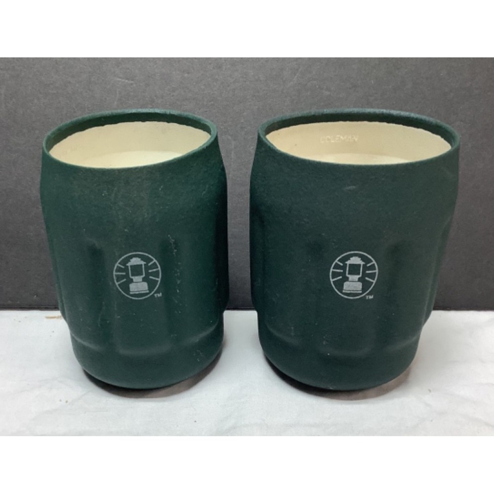 Coleman Green White Lantern Insulated Can Coolers lot of 2